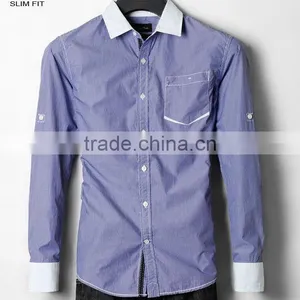 100% Cotton Fashion Stripe Dress Shirts Men 2013/shirt Manufacturers thumbnail-1