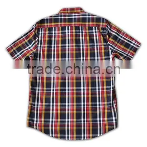2015 Hot Sell Wholesale High Quality Red and Black Color Flannel Shirts Men thumbnail-6
