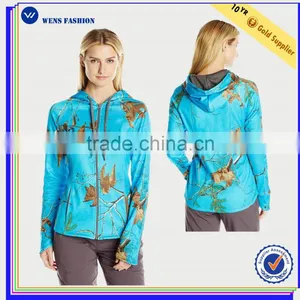 Latest Women Lightweight Camo Sweatshirt Zip Pullover Hoodies Sweatshirts Wholesale Organic thumbnail-1