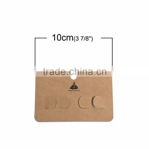 Paper Jewelry Display Card Rectangle Brown Skirt Pattern 10cm(3 7/8") x 7cm(2 6/8"), 1 Piece thumbnail-2