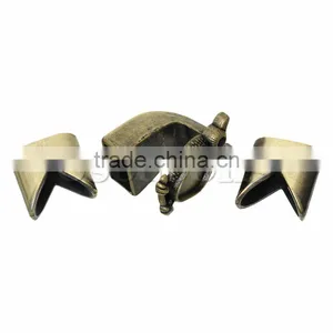 Hook Clasps Bracelet End Bar With Slider For Leather Bracelet Owl Halloween Cabochon Antique Bronze thumbnail-1