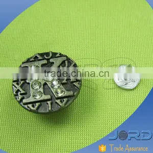 Rhinestone Jean Button for Jacket Polished Shine Bright Jeans Fabric Button Free Sample thumbnail-1