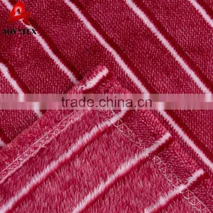 100 Polyester Warm Stripe Yarn Dyed Flannel Fleece Blanket thumbnail-4