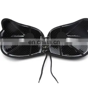 Women Self Adhesive Strapless Bandage Stick Silicone Push Up 1/2 Cup Invisible Fly Bra thumbnail-2