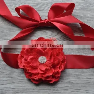 Laced Peony Flower Sash Belt For Kids thumbnail-4