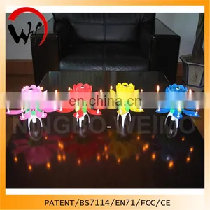 Two Layer Magic Funny Singing Flowering Musical Birthday Candle thumbnail-1
