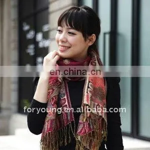Flower Jacquard Shawls and Lady Scarf thumbnail-1