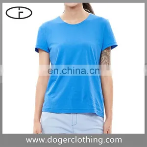 Promotional Plain Round Neck T-shirt 100% Cotton Short Sleeve thumbnail-1