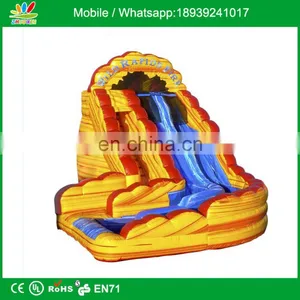 18ft Wild Rapids Fire Inflatable Water Slide With Pool thumbnail-1