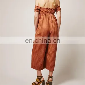 Sexy Jumpsuit Ladies Offer-shoulder Jumpsuit Cotton Jumpsuit Women thumbnail-3