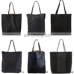 Black Leather Tote Bag thumbnail-1