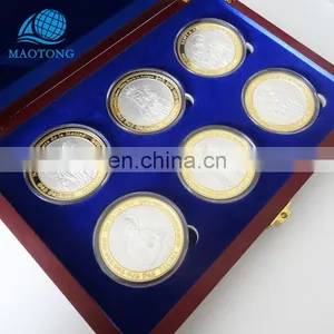 Wholesale Cheap Custom Fake Gold and Silver Metal Religion Catholicism Commemorative Coin High Quality Souvenir Coins With Box thumbnail-1