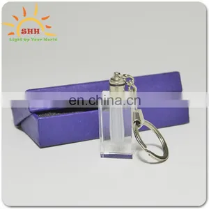 Beauty LED Light Wedding Crystal Keyring With OEM Logo Engraved thumbnail-1