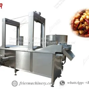 Stainless Steel Automatic Continuous Peanut Fryers Machine Costs 200KG/H thumbnail-1