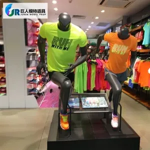 Window Display Sports Muscle Running Female Fiberglass Mannequin thumbnail-1