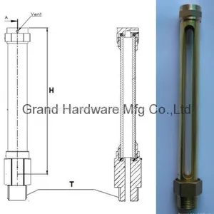 Male Thread Brass Tube Oil Level Indicator,OIL SIGHT GAUGE FOR HORIZONTAL DRUM thumbnail-5