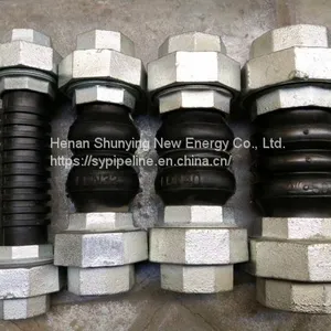 Union Type Screwed/threaded Connector Rubber Bellow Expansion Flexible Joint in Pipe Fittings thumbnail-4