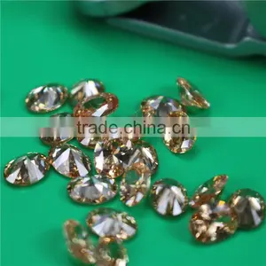 High Quality Wholesale Incomparable Beautiful Oval Cut Light Peach Ziron for Decoration Saree thumbnail-1