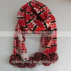 2015 Women Fashion Two-pieces Knitted Hat and Scarf thumbnail-3