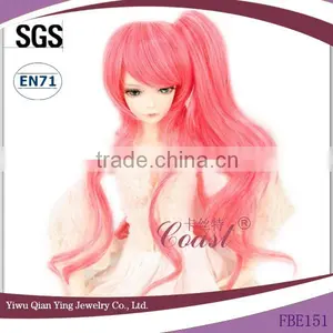 Long Curly Fashion Powder Pink 1 BJD Doll Wigs thumbnail-1