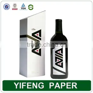Folding Paper Wine Box, Leather Wine Box, Paper Wine Box Wholesale Liquor Packaging thumbnail-2