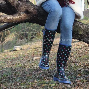 China Woman Rubber Boot, Popular Style Female Rubber Shoes,Colourful Ladies Rubber Boots,Woman Rubber Rain Boot,Outdoors Boots thumbnail-2