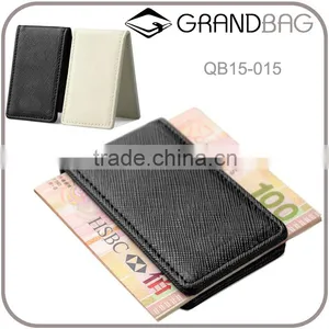 Saffiano Leather Magnetic Money Clip Holder Cash Clip With Hidden Magnetic thumbnail-1