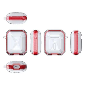 Wholesale Can be Customized Led Visible Tpu Transparent Clear Case With Keychain For Airpods 1 2 Wireless Charging Case thumbnail-5