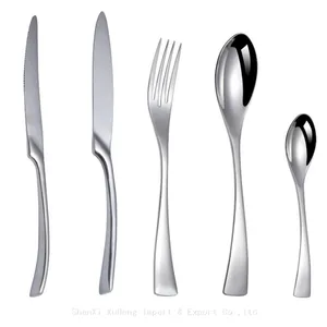 Restaurant Stainless Steel Cutlery 304 Silver Plated Polishing Flatware Set thumbnail-1
