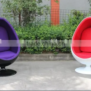 Replica Fiberglass Cashmere Eero Aarnio Oval Ball Chair/bubble Chair With Aluminum Alloy Epidermis thumbnail-3