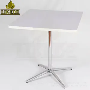 Morden Design Hot Sale Round Aluminum Dining Table Solid Wood Cafe Table for Hotel Restaurant Kitchen Use thumbnail-4