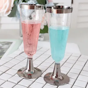 Wholesale Plastic Champagne Flutes - 24-100 Pcs Bulk Pack, Disposable & Reusable for Party Distributors thumbnail-1