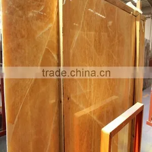 Natural Polished Yellow Onyx Marble Big Slab thumbnail-2