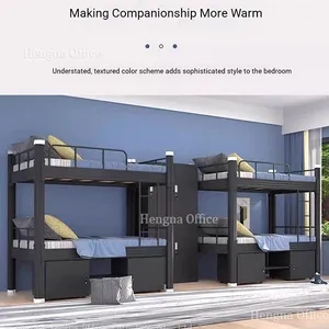 2 Tier Steel Double Deck Bed | Detachable Ladder & Moisture Proof Painting | Employee Housing Quarters - Verified Supplier thumbnail-4