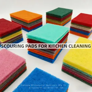 Kitchen Clean Scouring Pad in Roll Wholesale Household Clean Scourer Pad thumbnail-4