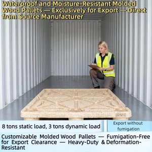 Waterproof and Moisture-Resistant Molded Wood Pallets — Exclusively for Export — Direct From Source Manufacturer thumbnail-5