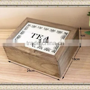 2016 Black Tea Custom Wooden Gift Box American Style Coffee Storage Box Tea Packaging Boxfor Wholesale thumbnail-4
