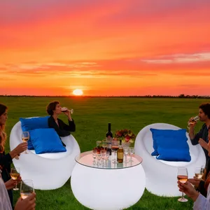 Heavy Duty PE Plastic LED Chair for Outdoor Events, Waterproof Glow Furniture for Party, Bar, or Wedding – Stackable & Fade Resistant thumbnail-5