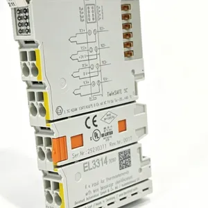 Beckhoff EL3314-0090 EtherCAT 4-Channel Thermocouple Input Terminal 16-Bit Temperature Measurement TwinSAFE SC Module thumbnail-2