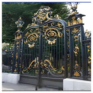 Custom Made Fancy Wrought Iron Gate Aluminum Gate Design For Home thumbnail-4