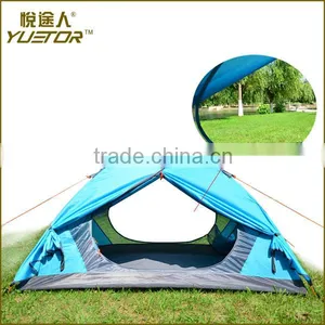 Waterproof Double Layer 2, 3, 4 Person 3 Season Aluminum Rod Double Skylight Outdoor Camping Tent thumbnail-6