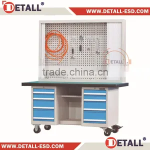 (DETALL) Tool Rolling Workbench for With Drawers and Sliding Door Cabinet for Technician thumbnail-1