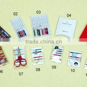 Printed Fashion Cotton Hotel Sewing Kit in White Polka Dot With Logo /amish Quilts thumbnail-1