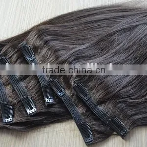 2015 Hot Selling Double Drawn Thick Ends Clip In Hair Extension thumbnail-6