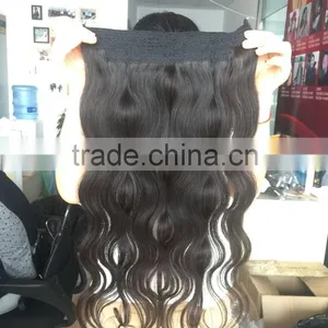 Brazilian Virgin Remy Flip in Hair Extension Halo Hair Extensions thumbnail-6