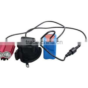 Factory Price 4*18650 Batteries Powered Bicycle Light 2 XML T6 LED Bicycle LED Light thumbnail-3