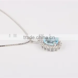 Luxurious American 18k White Gold Diamond Jewelry Fashion Necklace thumbnail-4