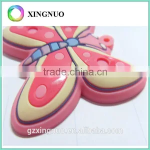 2D Customized Pvc Rubber Butterfly Shape Key Chain thumbnail-2