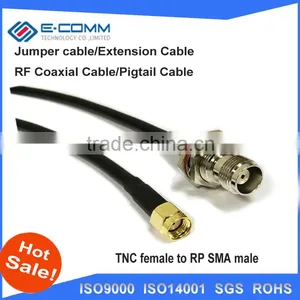 Bulk Buying RP-SMA Male Female Pin Connector Switch TNC Female Jack Jumper Cable RG58 50CM 20" Adapter thumbnail-1