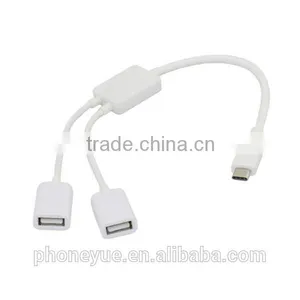 USB 3.1 Type C to Dual 2 Port USB 2.0 HUB Adapter for Macbook and Tablet pc thumbnail-2